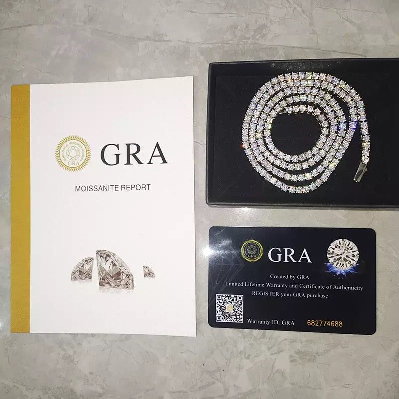 VVS Moissanite Tennis Chain