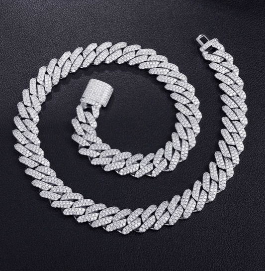 14mm Iced Out Prong Chain