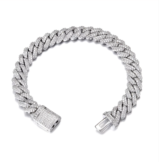 14mm Iced Out Prong Bracelet